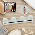 Portable makeup light with bright LED illumination, ideal for travel.