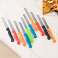 Supermom laser kitchen knife set with multi-color plastic handles