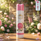 Rose air freshener spray with floral fragrance in a spray bottle