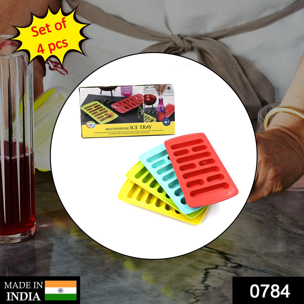 Multi-use ice tray in use for making ice cubes