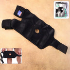 Adjustable elastic knee support brace with open patella hole for knee stability