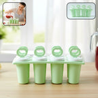 Plastic popsicle mold set for homemade ice treats