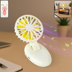 White Mini USB Handheld Fan displayed against a clean background.
