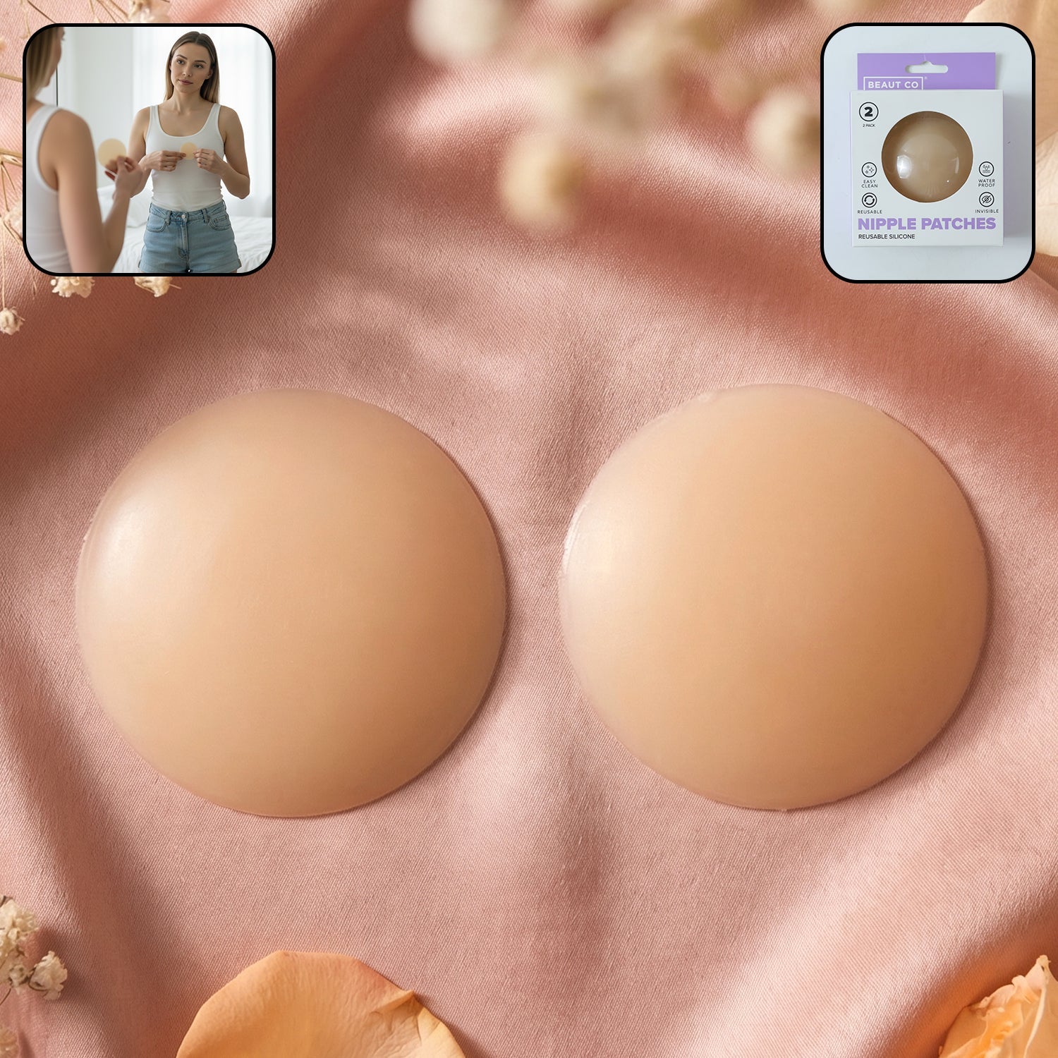 Silicone nipple covers providing discreet coverage under outfits