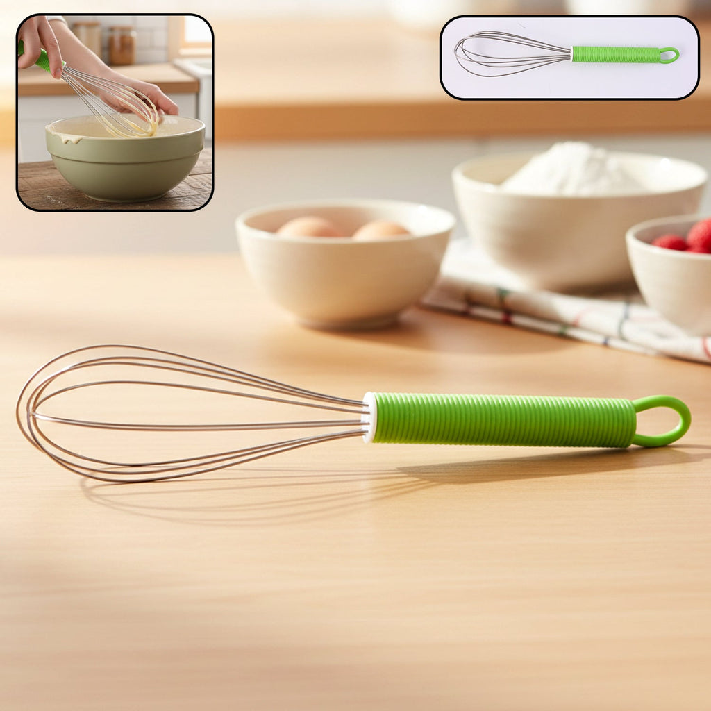 Multipurpose kitchen whisk with ergonomic handle for mixing
