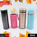 Stainless steel vacuum bottle with leak-proof cup lid in mixed size and design