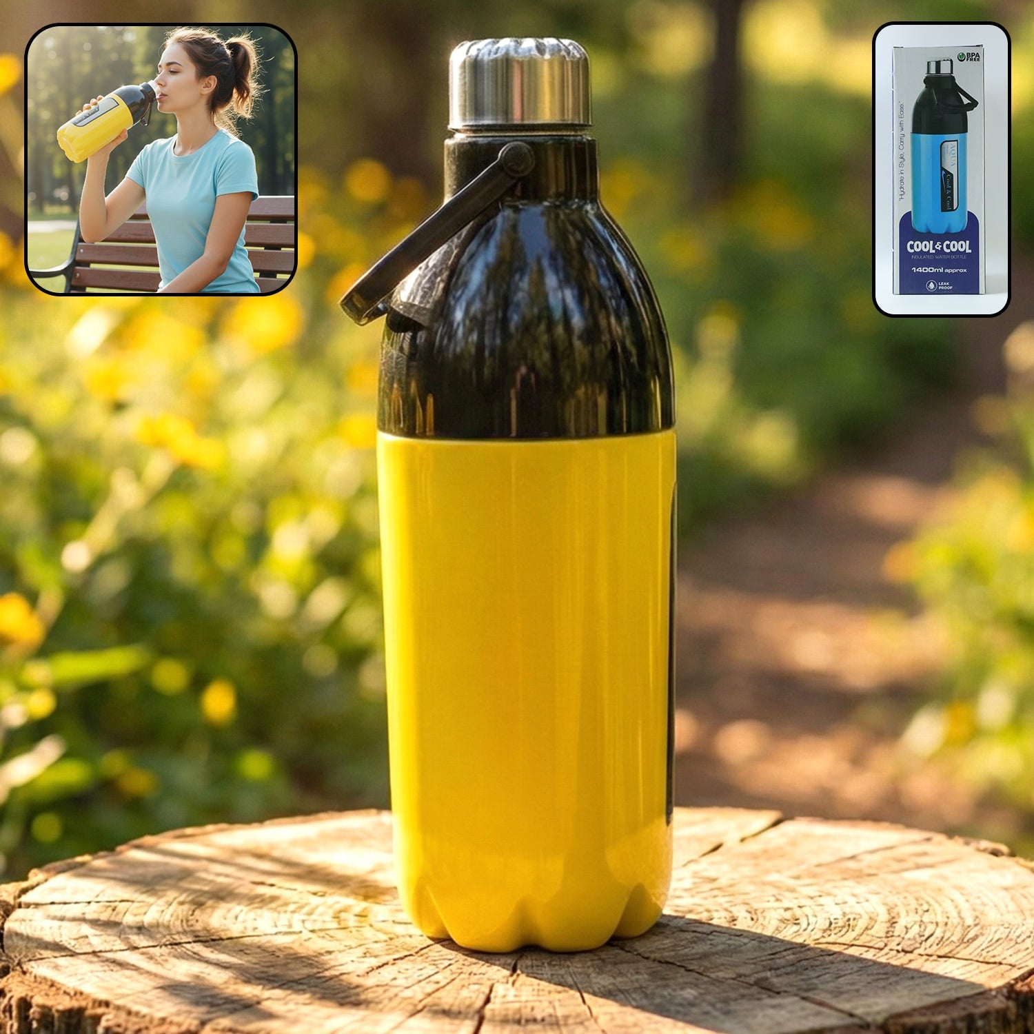 Large capacity 1400ml water bottle designed for daily use