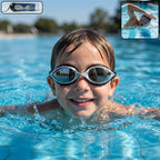 Kids anti-fog swimming goggles with adjustable strap