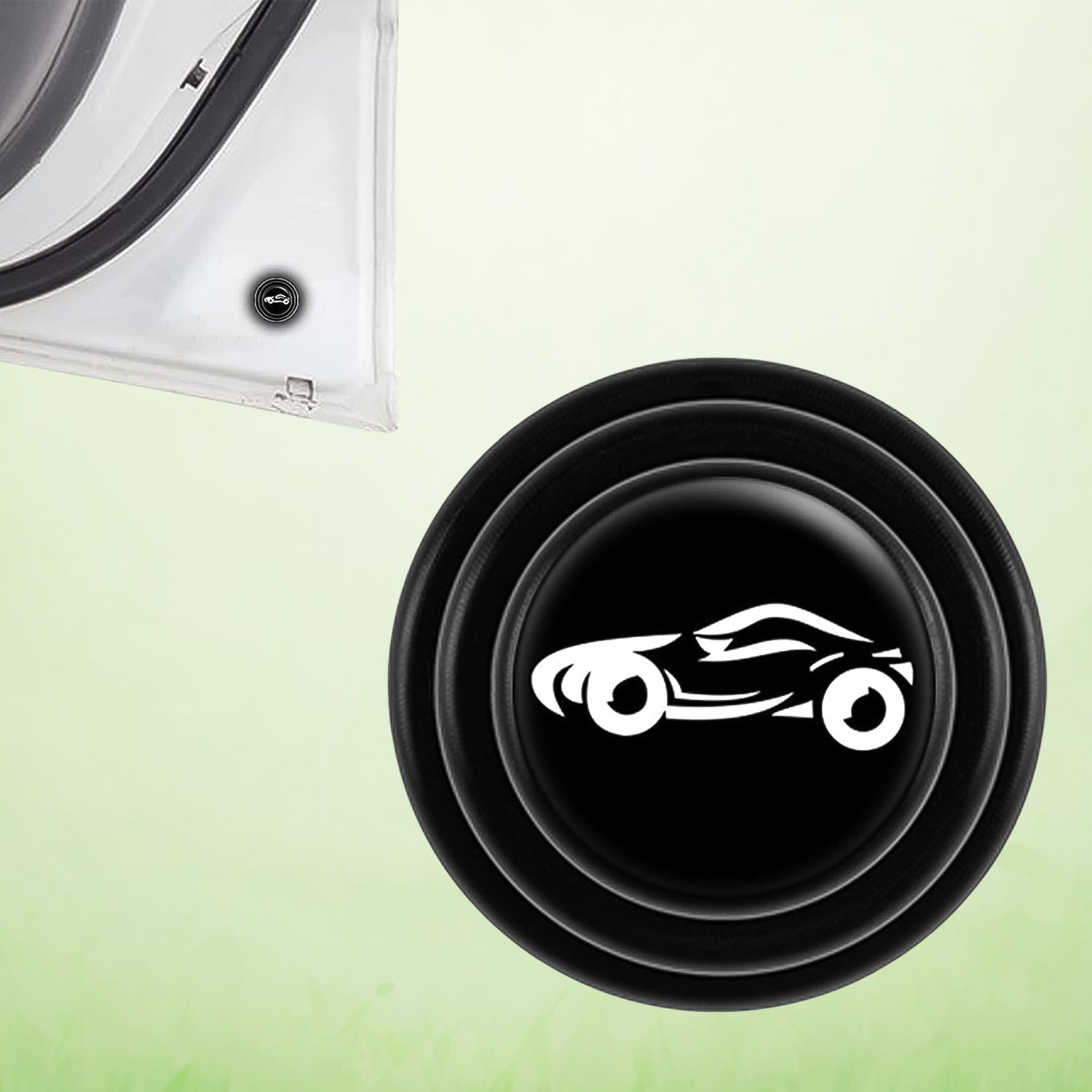 Detailed view of the durable PVC car door protector material.