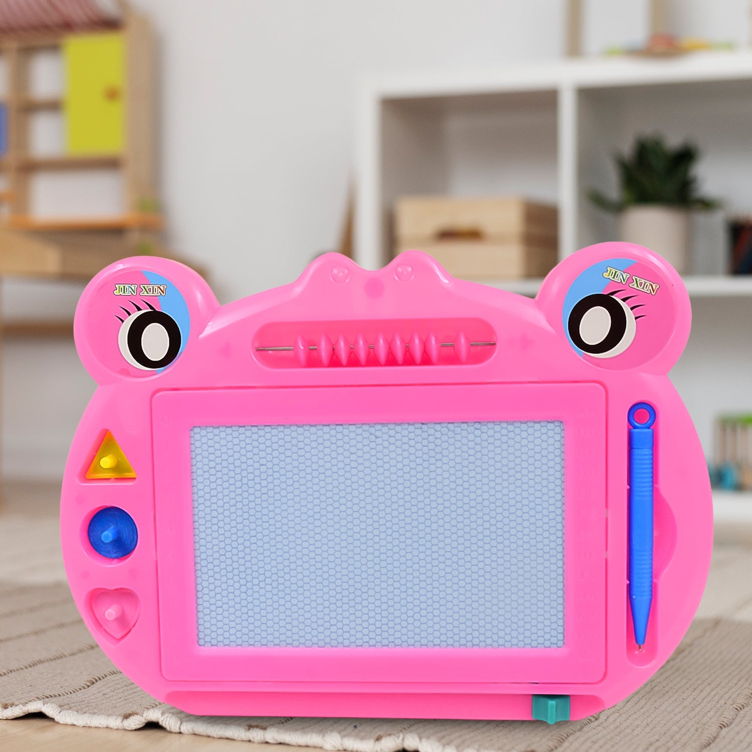 Kids Magic Sketch Board with frog design and stylus pen.