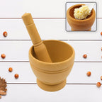 Smooth, non-porous surface of the mortar and pestle ensures easy cleaning.