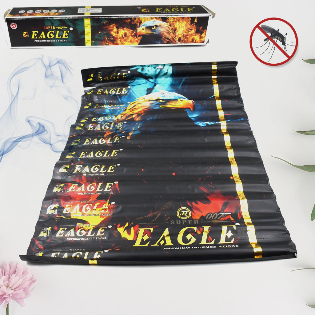 Close-up of FlyTamer Mosquito Incense Sticks packaging highlighting herbal ingredients.