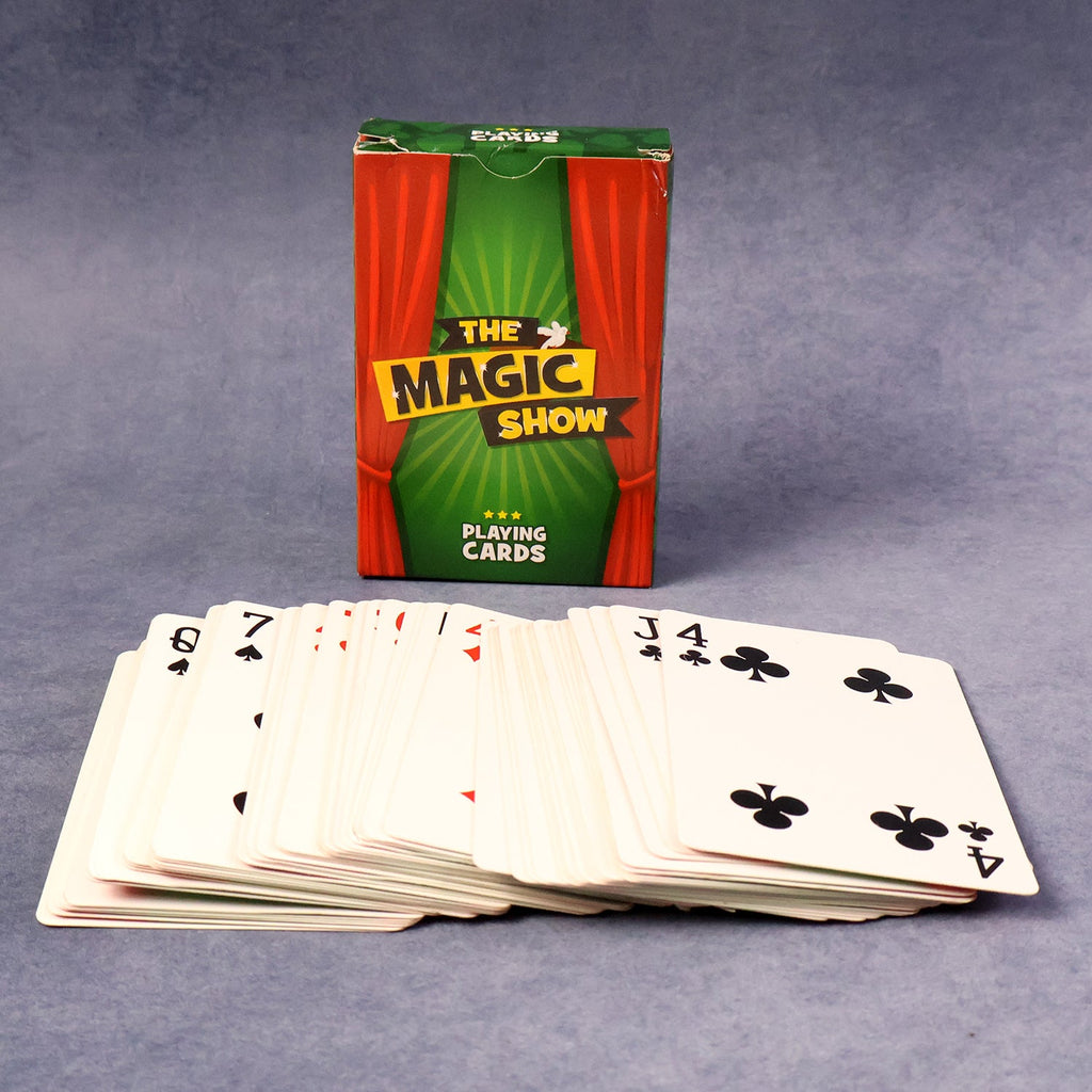 Full deck of Magic Show playing cards in box