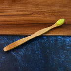 Eco-friendly bamboo toothbrush with medium bristles for gentle oral care