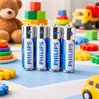 Pack of AA alkaline batteries providing long-lasting power