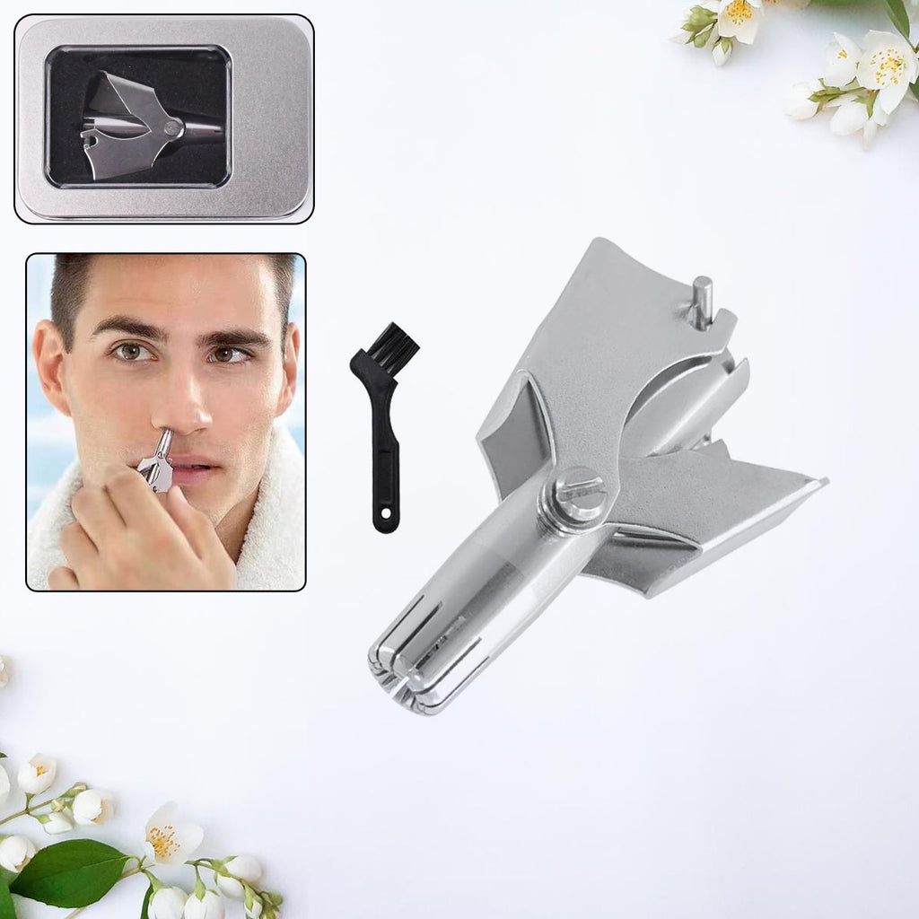 Detailed view of manual nose hair trimmer mechanism