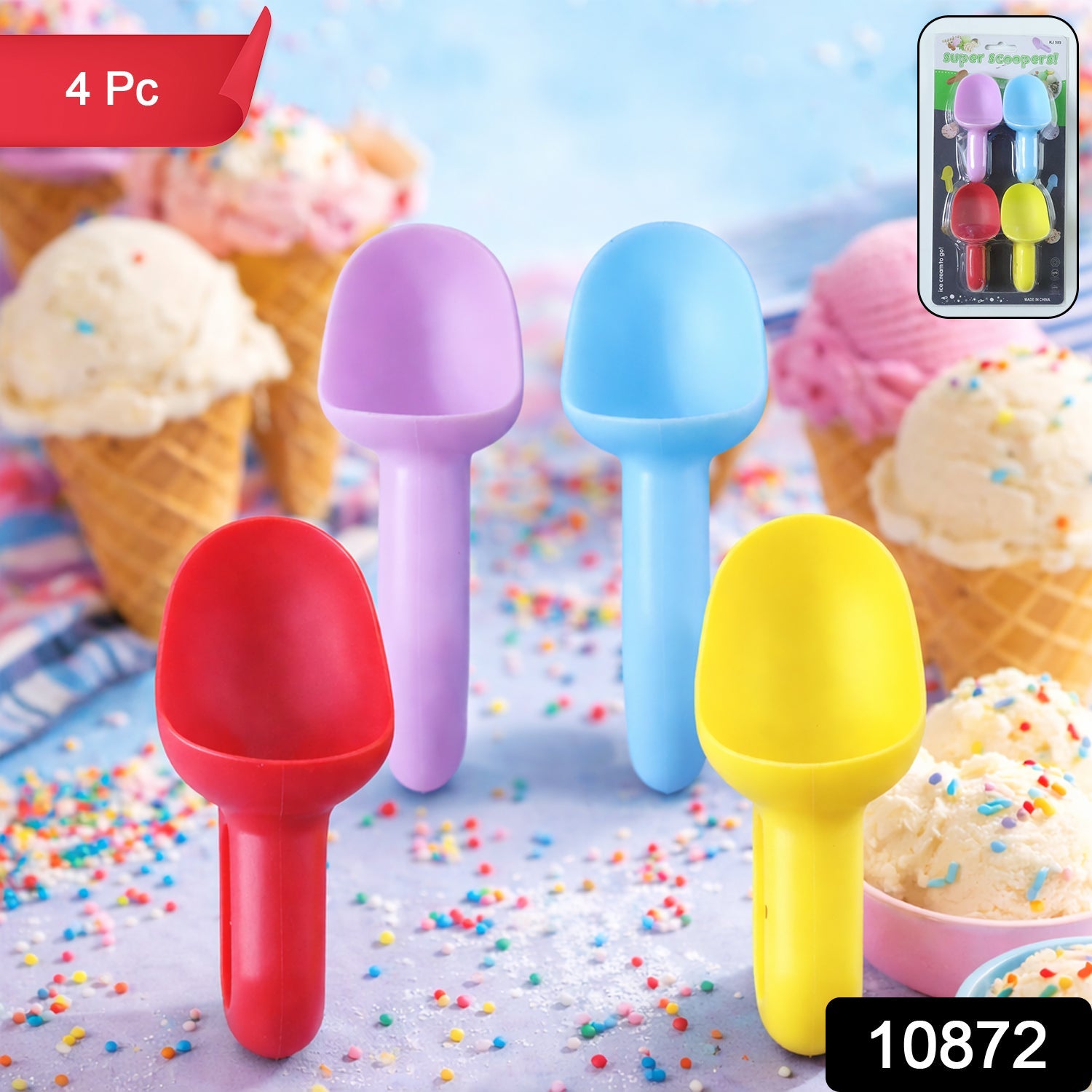 Kitchen ice cream scooper for easy serving