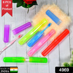 Individual food-grade plastic toothbrush covers, ideal for protecting your brush while travelling.