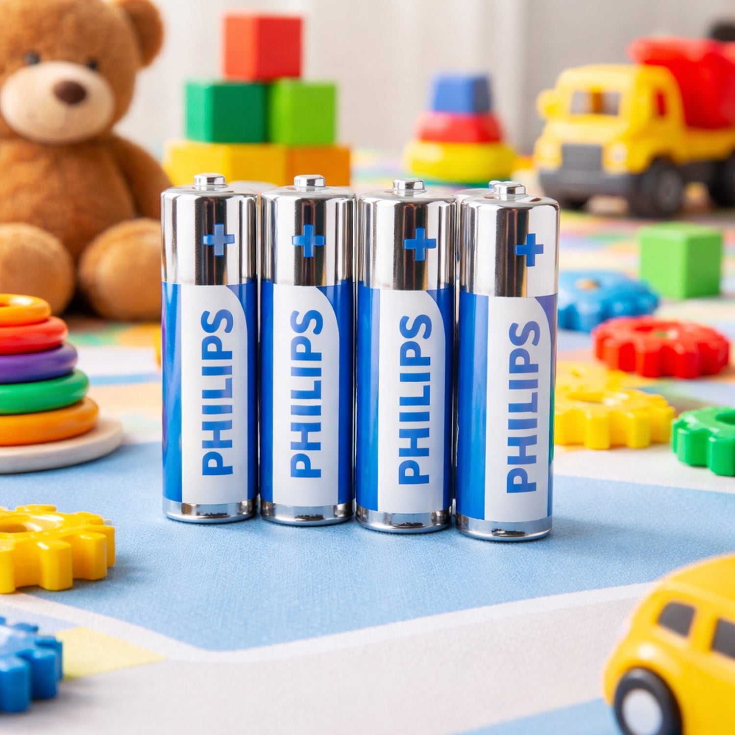 Pack of 4 ultra alkaline AAA batteries for household electronics and devices