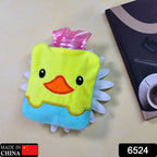 Close-up of the yellow duck design on the hot water bag cover.