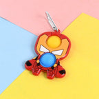 Iron Man shaped fidget pop it keychain for kids and adults