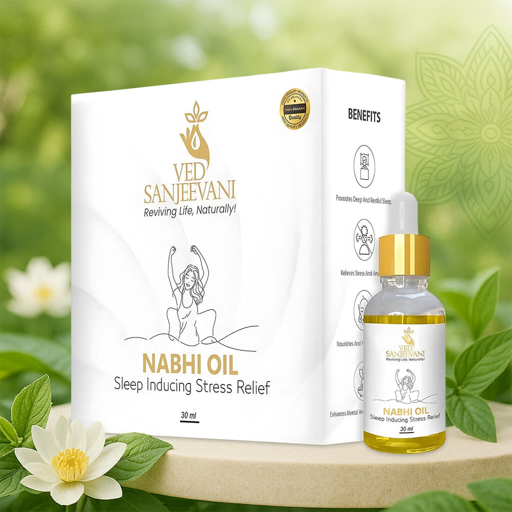 Ved Sanjeevani Nabhi Oil Sleep Inducing bottle with 30ml natural belly button oil