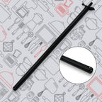 Angled view of the durable 46cm stainless steel gas lighter.
