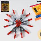 Close-up of the durable 2-inch metal spring clamp jaws and strong spring mechanism.