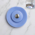 Blue silicone sink strainer and stopper designed for efficient kitchen drainage