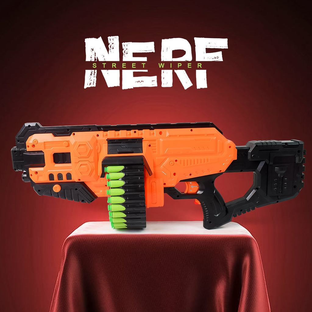 Front view of the Street Viper toy gun with soft bullets, ready for action.