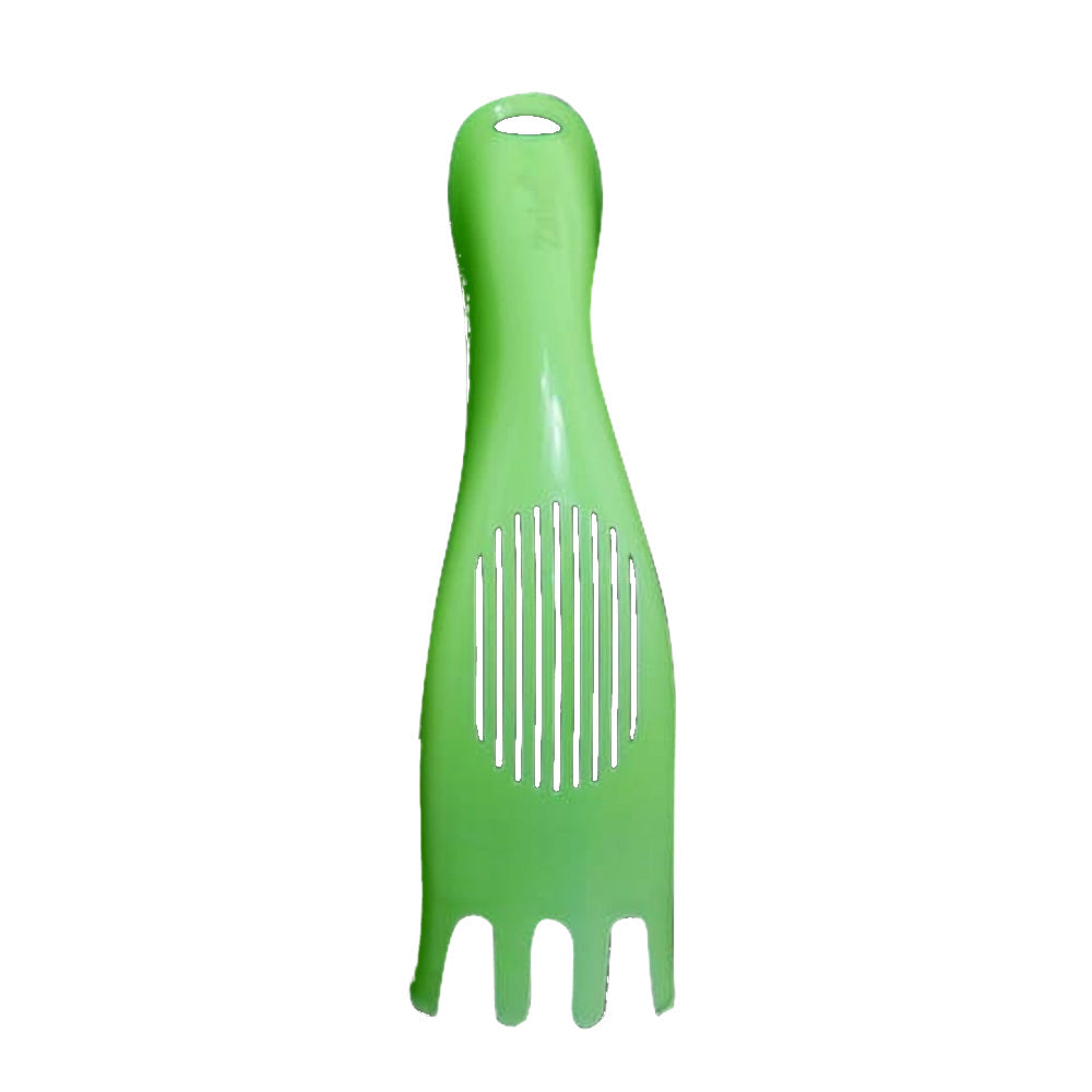 Versatile strainer spoon for washing various grains and vegetables.