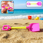 Kids beach sand shovel toy with bright colors on white background
