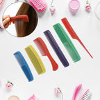 6-piece assorted hair comb set for styling and detangling