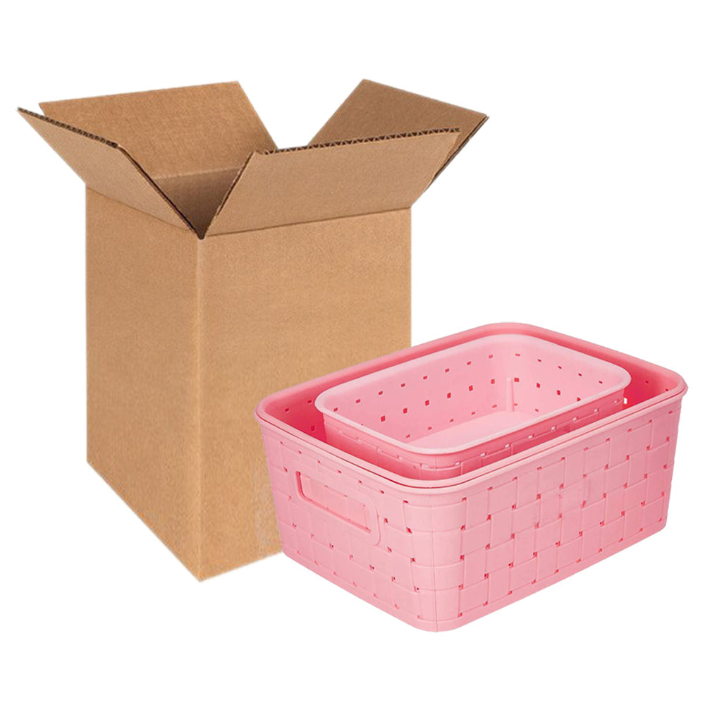 Multipurpose storage baskets set decluttering a modern Indian kitchen.
