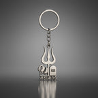 Mahakal Trishul Keychain with Shivling motif on a clean white background.