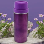 Wide mouth opening of the stainless steel water bottle for easy filling and cleaning.