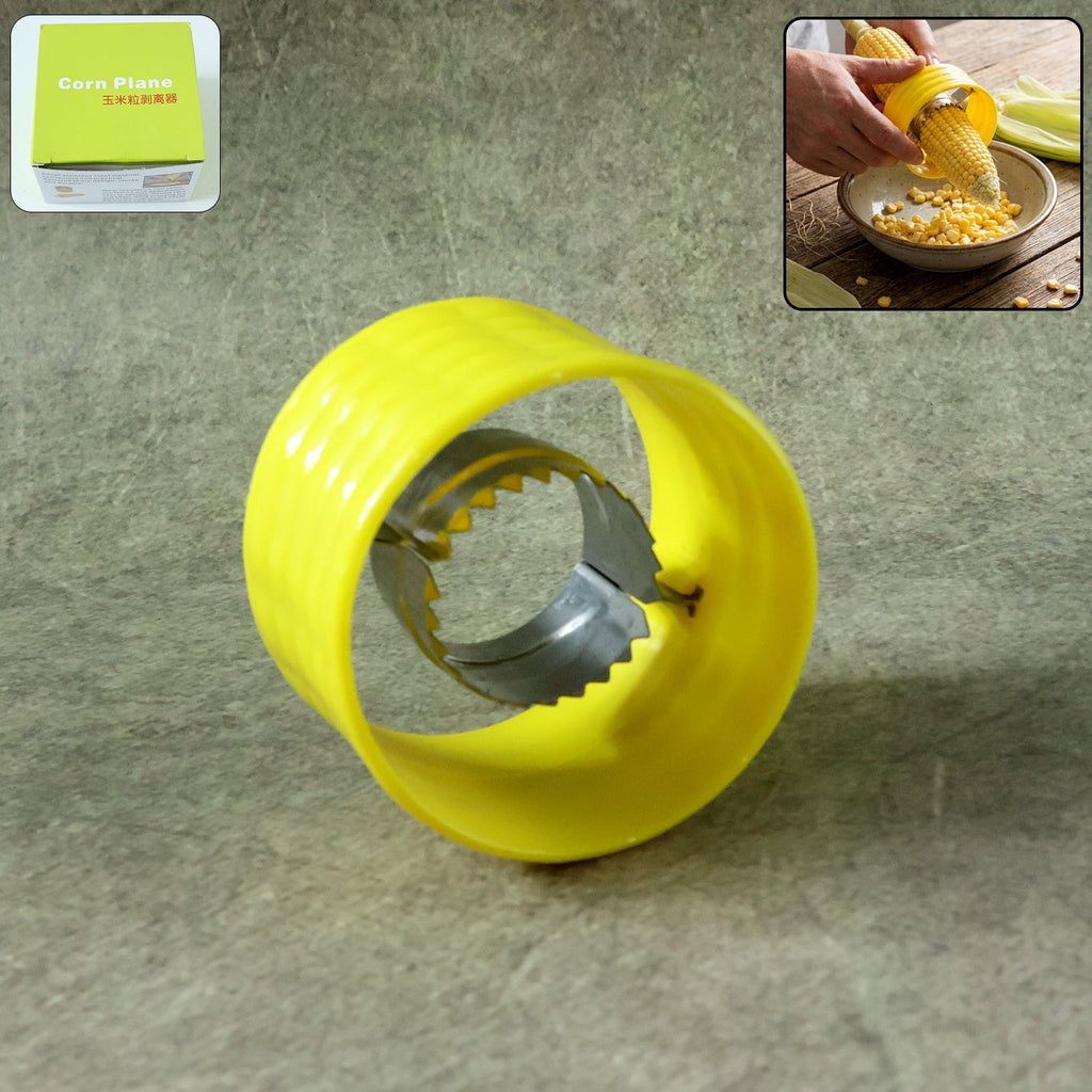 Manual handheld corn kernel stripper tool designed for smooth de-kerneling