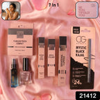 All-in-one makeup essentials set including compact powder and lipsticks