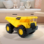 Friction-powered dump truck toy with sturdy big wheels for kids' play