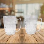 Side view of break-resistant polycarbonate Mocktail Mug showing ergonomic handle