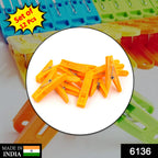 Front view of the 12-piece cloth clips set, ready for everyday tasks.