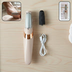 Rechargeable electronic pedicure tool with USB charging cable for smooth feet.