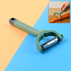 Apex Premium vegetable peeler with ergonomic handle and stainless steel blade in kitchen setting