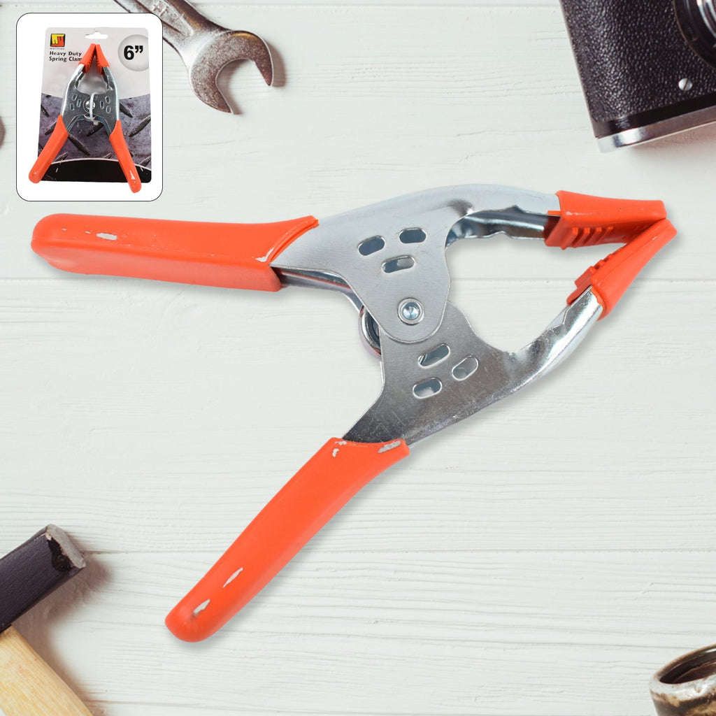 Front view of the 6-inch TitanGrip heavy duty spring clamp.