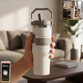 Vacuum insulated stainless steel tumbler perfect for hot and cold drinks