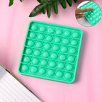 Premium silicone square Pop It fidget toy showing front view