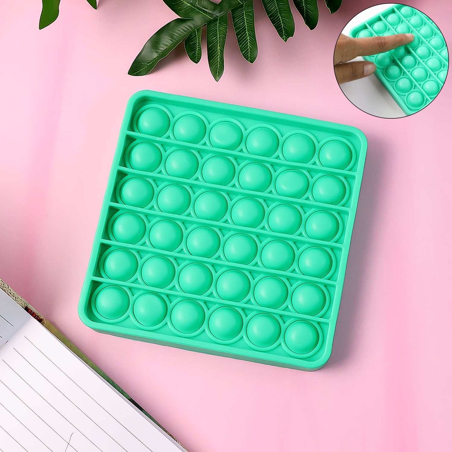 Premium silicone square Pop It fidget toy showing front view