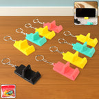 Lightweight plastic mobile phone holder and keychain combo