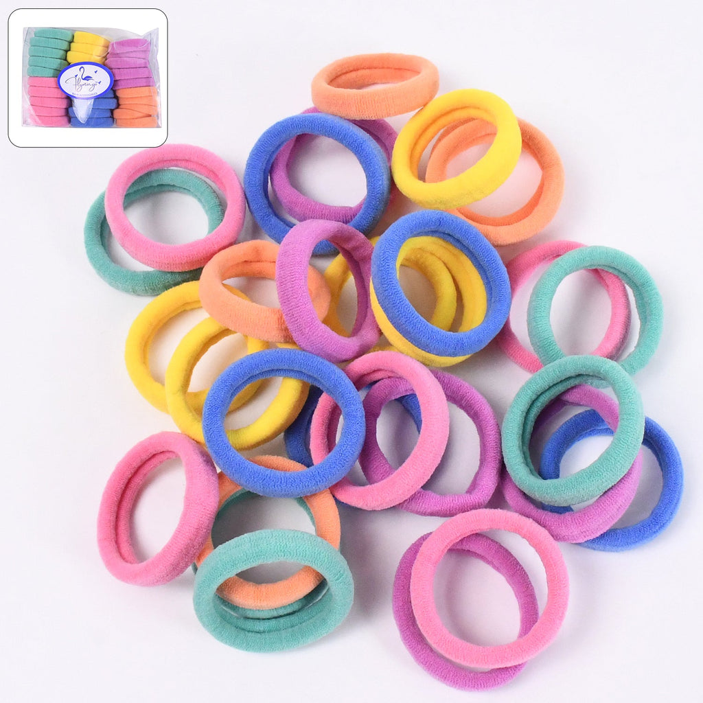 Mini hair ties in a 30 pcs set for kids hair styling