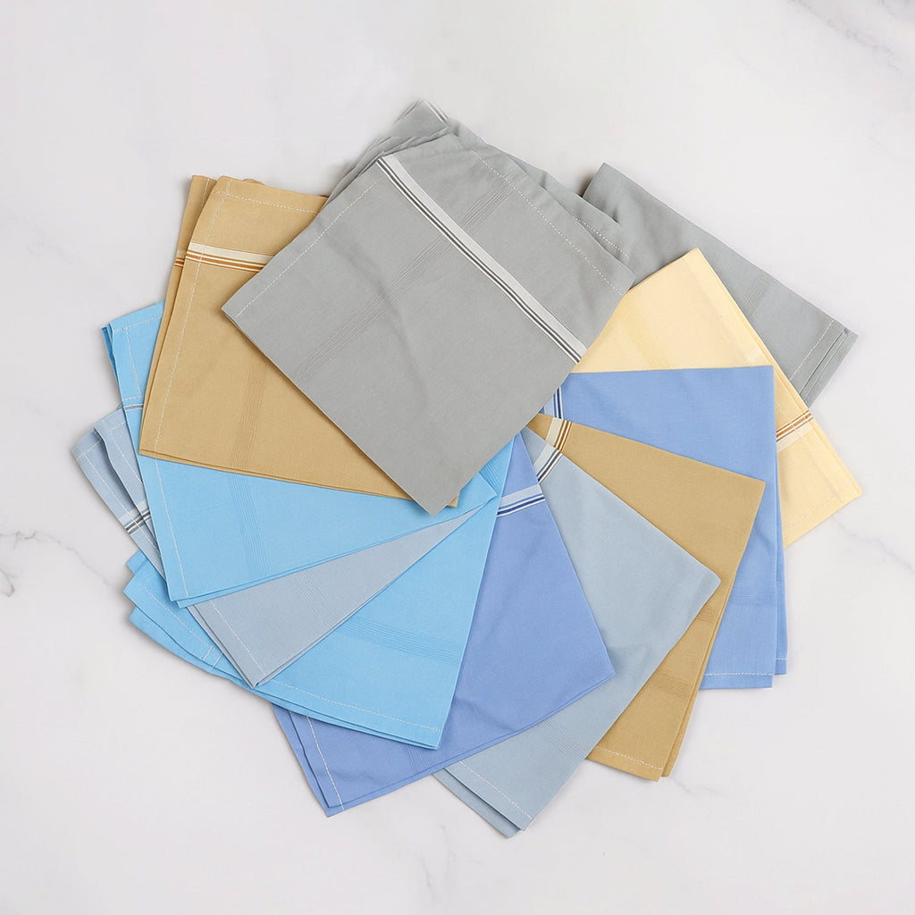 Premium men's handkerchief featuring cotton fabric texture